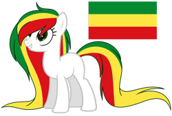 Size: 1024x693 | Tagged: safe, artist:cosmicwitchadopts, species:earth pony, species:pony, nation ponies, ethiopia, female, mare, ponified, simple background, solo, transparent background
