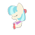 Size: 570x570 | Tagged: safe, artist:avelineh, character:coco pommel, species:earth pony, species:pony, g4, bust, eyes closed, female, flower, flower in hair, mare, profile, simple background, solo, transparent background