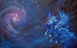 Size: 1024x647 | Tagged: safe, artist:tridgeon, character:princess luna, female, oil painting, painting, solo, traditional art