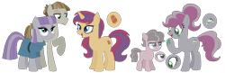Size: 1402x452 | Tagged: safe, artist:joystick12, character:maud pie, character:mudbriar, parent:maud pie, parent:mudbriar, parents:maudbriar, ship:maudbriar, family, female, male, offspring, shipping, simple background, straight, transparent background