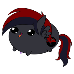 Size: 2000x2000 | Tagged: safe, artist:lullabytrace, oc, oc:atrimy redclouds, species:pegasus, species:pony, blob, cute, simple background, solo, tongue out, transparent background