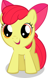 Size: 3000x4805 | Tagged: safe, artist:laberoon, character:apple bloom, cute, female, open mouth, simple background, smiling, solo, transparent background, vector