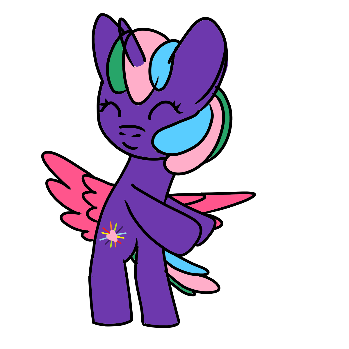 Size: 1200x1200 | Tagged: safe, artist:artistathefilly, oc, oc only, species:alicorn, species:pony, alicorn oc, animated, animation test, bipedal, dancing, female, filly, flossing (dance), simple background, solo, white background
