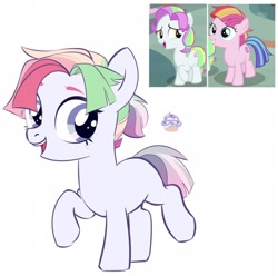 Size: 646x640 | Tagged: safe, artist:lothard juliet, character:coconut cream, character:toola roola, species:earth pony, species:pony, female, filly, fusion, open mouth