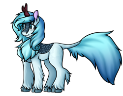 Size: 2116x1656 | Tagged: source needed, safe, artist:fishtoonz, oc, oc only, oc:frost flare, species:kirin, cloven hooves, female, kirin oc, quadrupedal, simple background, solo, transparent background