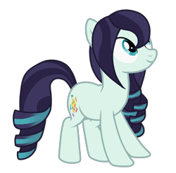 Size: 3425x3369 | Tagged: safe, artist:seaswirls, character:coloratura, species:pony, alternate hairstyle, female, rara, simple background, solo, transparent background