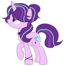 Size: 3585x3657 | Tagged: safe, artist:seaswirls, character:starlight glimmer, species:pony, species:unicorn, alternate hairstyle, female, mare, simple background, solo, transparent background