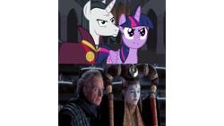 Size: 1191x670 | Tagged: safe, artist:mrerzebra92, character:chancellor neighsay, character:twilight sparkle, character:twilight sparkle (alicorn), species:alicorn, species:pony, crossover, emperor palpatine, legit, padme amidala, star wars