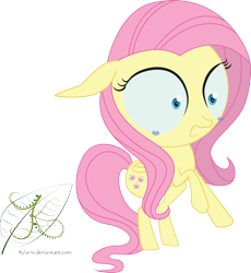 Size: 1240x1349 | Tagged: safe, artist:kylami, character:fluttershy, big eyes, chibi, cute, frightened, scared