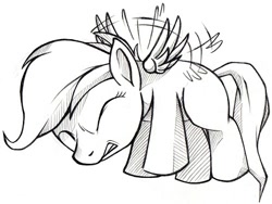 Size: 500x375 | Tagged: safe, artist:applepie5480, character:scootaloo, black and white, grayscale, scootaloo can't fly, trace