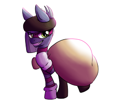 Size: 3234x2723 | Tagged: safe, artist:tkitten16, character:limestone pie, species:pony, clothing, crossover, evil grin, female, gloves, grin, hat, mario and luigi, pants, popple, sack, simple background, smiling, solo, super mario bros., transparent background