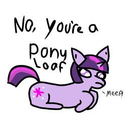 Size: 1000x1000 | Tagged: safe, artist:gotharts, character:twilight sparkle, species:pony, species:unicorn, cute, female, meep, ponyloaf, simple background, transparent background