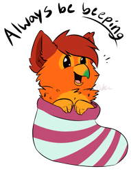 Size: 657x862 | Tagged: safe, artist:starstrucksocks, oc, oc only, oc:amber wing, species:griffon, cute, meme, simple background, sock, solo, text, transparent background