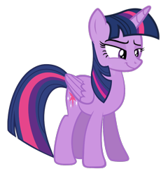 Size: 976x1018 | Tagged: safe, artist:purplewonderpower, character:twilight sparkle, character:twilight sparkle (alicorn), species:alicorn, species:pony, female, mare, simple background, smiling, smug, smuglight sparkle, solo, transparent background, vector, wings