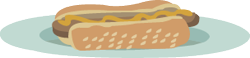 Size: 304x71 | Tagged: safe, artist:ravecrocker, my little pony:equestria girls, food, hot dog, meat, mustard, no pony, plate, sauce, sausage, sesame seed, simple background, transparent background, vector