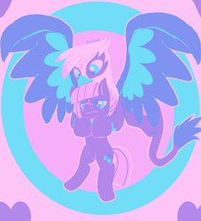 Size: 2980x3284 | Tagged: safe, artist:tkitten16, character:gilda, character:limestone pie, species:griffon, species:pony, blushing, flying, gildastone, grumpy, holding a pony, limited palette, shipping, signature, smiling, wings