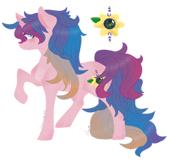 Size: 1024x972 | Tagged: safe, artist:dreamilil, species:pony, species:unicorn, g3, beachberry, fusion, periwinkle