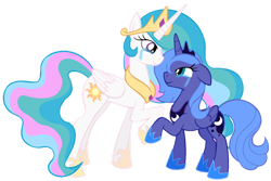 Size: 1024x682 | Tagged: safe, artist:mylittlepon3lov3, character:princess celestia, character:princess luna, species:pony, crying, s1 luna, simple background, tears of joy, transparent background