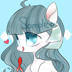 Size: 3656x3656 | Tagged: safe, artist:lity, oc, oc only, species:pony, hair ribbon, solo, watermark