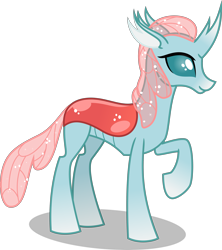 Size: 3500x3941 | Tagged: safe, artist:aeonkrow, character:ocellus, species:changeling, species:reformed changeling, adult, adult ocellus, female, high res, older, older ocellus, one hoof raised, simple background, solo, standing, transparent background, vector