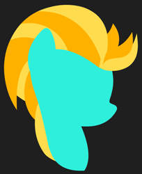 Size: 2213x2709 | Tagged: safe, artist:egor418, character:lightning dust, species:pegasus, species:pony, black background, bust, female, lineless, mare, portrait, simple background, solo