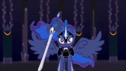 Size: 854x480 | Tagged: safe, artist:sillyfillystudios, edit, character:king sombra, character:princess luna, species:pony, animated, demoman, dubs, fall of the crystal empire, merasmus, sound, team fortress 2, video, webm