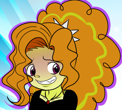 Size: 820x744 | Tagged: safe, artist:steca, character:adagio dazzle, equestria girls:equestria girls, equestria girls:rainbow rocks, g4, my little pony: equestria girls, my little pony:equestria girls, adoragio, cute, dazzling, female, movie, pixiv, smiley face, solo