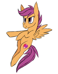 Size: 1401x1790 | Tagged: safe, artist:leaficun3, character:scootaloo, species:pony, female, simple background, solo, transparent background
