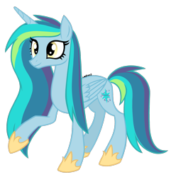 Size: 1401x1453 | Tagged: safe, artist:leaficun3, base used, oc, oc:everfree, species:alicorn, species:pony, alicorn oc, clothing, royal guard, shoes, show accurate artwork, smiling