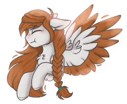 Size: 2154x1758 | Tagged: safe, artist:mariashapony, oc, oc:scarlett drop, species:pegasus, species:pony, female, mare, simple background, solo, two toned wings, white background, wings