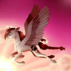 Size: 1500x1500 | Tagged: safe, artist:clarissa0210, oc, oc:silver storm, species:pegasus, species:pony, female, flying, mare, solo