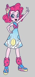 Size: 317x692 | Tagged: safe, alternate version, artist:kora kosicka, character:pinkie pie, my little pony:equestria girls, spoiler:eqg series (season 2), alternate costumes, clothing, concept art, cute, diapinkes, female, legs, shoes, solo