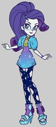 Size: 316x707 | Tagged: safe, alternate version, artist:kora kosicka, character:rarity, my little pony:equestria girls, spoiler:eqg series (season 2), alternate costumes, boots, clothing, concept art, dress, feet, female, geode of shielding, high heel boots, high heels, lipstick, magical geodes, open-toed shoes, pantyhose, ponytail, shoes, solo