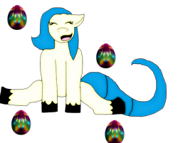 Size: 1797x1445 | Tagged: safe, artist:goldentigeress14, oc, oc only, oc:sunlight, species:earth pony, species:pony, easter, easter egg, holiday, simple background, solo, transparent background