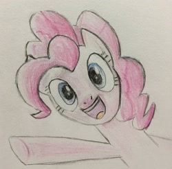 Size: 1569x1547 | Tagged: safe, artist:captainedwardteague, character:pinkie pie, species:earth pony, species:pony, female, solo, traditional art