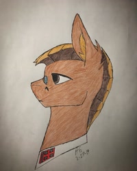 Size: 2785x3481 | Tagged: safe, artist:biergarten13, species:pony, fallout equestria, royal equestrian army, solo, traditional art