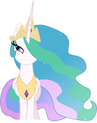Size: 2273x2872 | Tagged: dead source, safe, artist:nickman983, character:princess celestia, species:pony, female, mare, simple background, smug, solo, transparent background, vector