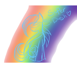 Size: 900x800 | Tagged: safe, artist:voidless-rogue, character:rainbow dash, outline, rainbow