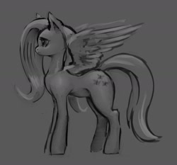 Size: 1720x1605 | Tagged: safe, artist:napalm express, character:fluttershy, species:pegasus, species:pony, explicit source, female, grayscale, mare, monochrome, solo