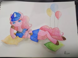 Size: 4160x3120 | Tagged: safe, artist:ardilya, character:pinkie pie, species:pony, looking at you, police uniform