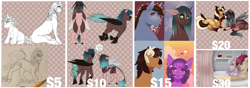 Size: 3332x1173 | Tagged: safe, artist:rosebudthevampiremar, species:earth pony, species:pony, species:unicorn, commission