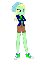Size: 1124x1590 | Tagged: safe, artist:biggernate91, editor:biggernate91, oc, oc only, oc:joy stick, my little pony:equestria girls, beanie, clothing, converse, hat, inkscape, shoes, shorts, sneakers, solo, vector