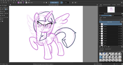 Size: 1920x1017 | Tagged: safe, artist:n3ro 182, character:twilight sparkle, character:twilight sparkle (alicorn), species:alicorn, species:pony, female, krita, solo, wip