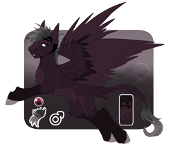 Size: 3100x2700 | Tagged: safe, artist:fizzwings, oc, oc only, oc:stygian crosswind, species:pegasus, species:pony, leonine tail, reference sheet, sideburns, wings