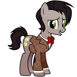Size: 3000x3000 | Tagged: safe, artist:theodoresfan, character:doctor whooves, character:time turner, species:pony, crossover, doctor who, eleventh doctor, male, ponified, simple background, solo, the doctor, transparent background
