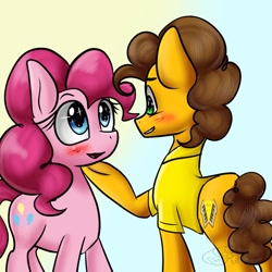 Size: 894x894 | Tagged: safe, artist:yoshiyoshi700, character:cheese sandwich, character:pinkie pie, species:earth pony, species:pony, ship:cheesepie, female, male, shipping, straight
