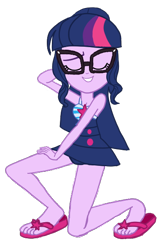 Size: 384x594 | Tagged: safe, artist:n3ro 182, character:twilight sparkle, character:twilight sparkle (scitwi), species:eqg human, episode:i'm on a yacht, g4, my little pony: equestria girls, my little pony:equestria girls, spoiler:eqg series (season 2), adorasexy, beautiful, beautisexy, clothing, cute, digital art, feet, female, flip-flops, glasses, one-piece swimsuit, pose, sandals, sexy, simple background, smiling, solo, swimsuit, transparent background