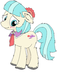 Size: 818x1024 | Tagged: safe, artist:danksailor, character:coco pommel, species:pony, blushing, chest fluff, cocobetes, cute, female, floppy ears, fluffy, simple background, solo, unshorn fetlocks, white background