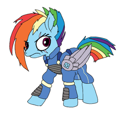 Size: 1024x953 | Tagged: safe, artist:danksailor, character:rainbow dash, species:pegasus, species:pony, episode:the cutie re-mark, g4, my little pony: friendship is magic, alternate timeline, alternate universe, amputee, apocalypse dash, artificial wings, augmented, crystal war timeline, eye scar, female, frown, mare, prosthetic limb, prosthetic wing, prosthetics, scar, solo, wings