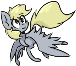 Size: 1024x897 | Tagged: safe, artist:pointdelta, character:derpy hooves, species:pegasus, species:pony, cute, derpabetes, female, flying, mare, simple background, smiling, solo, transparent background, wings